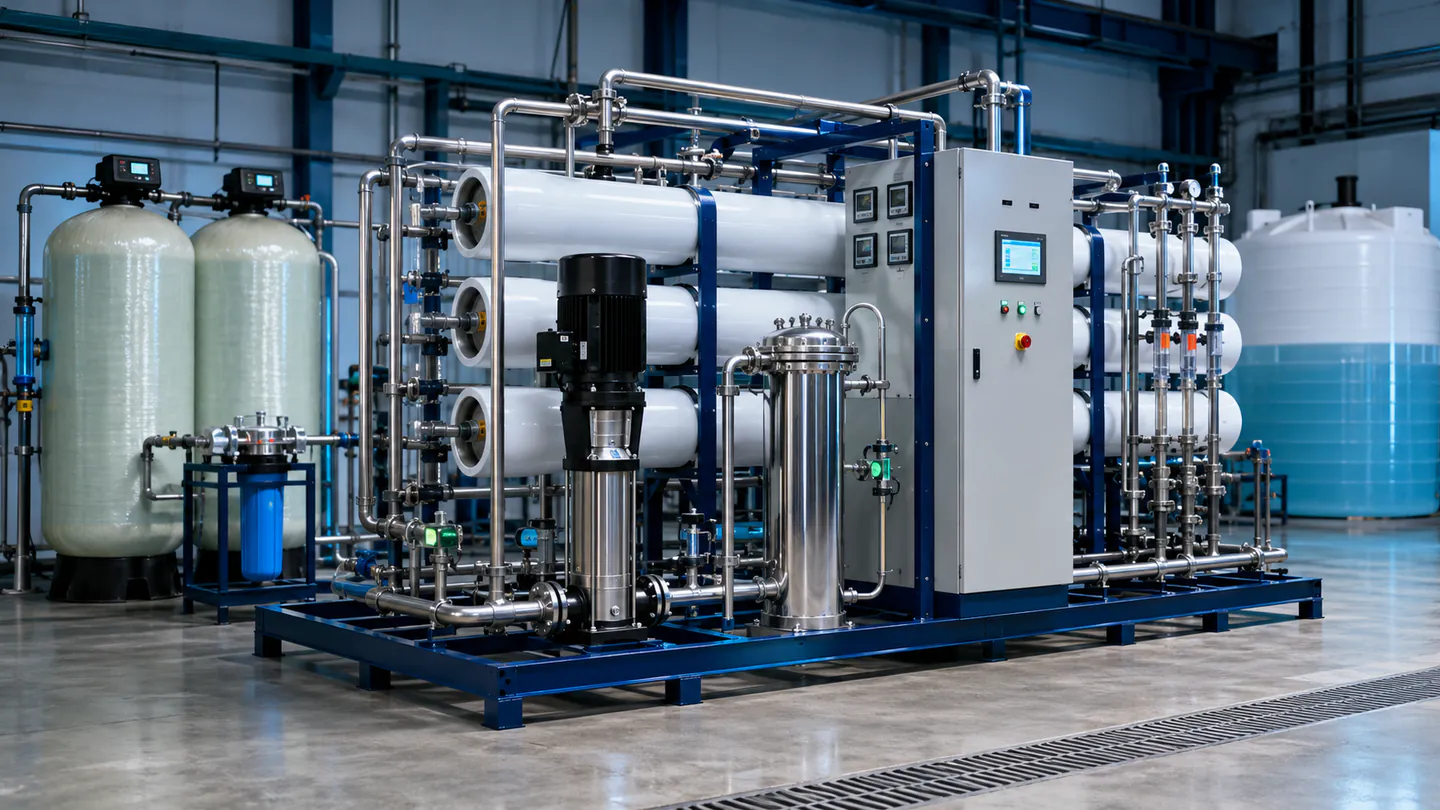 Industrial reverse osmosis system selection for source-water and production requirements