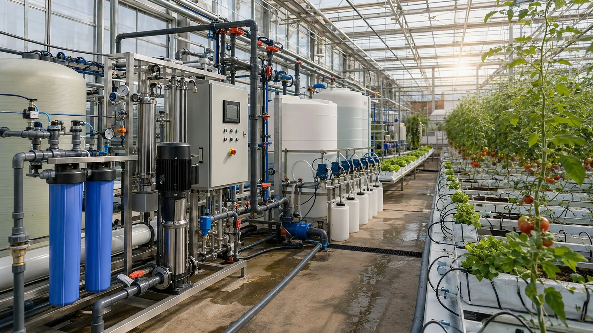 Greenhouse & Hydroponic Irrigation water treatment solution