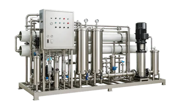 0.25-50 m3/h double stage ro pure water equipment configured for reverse osmosis ro pure water equipment
