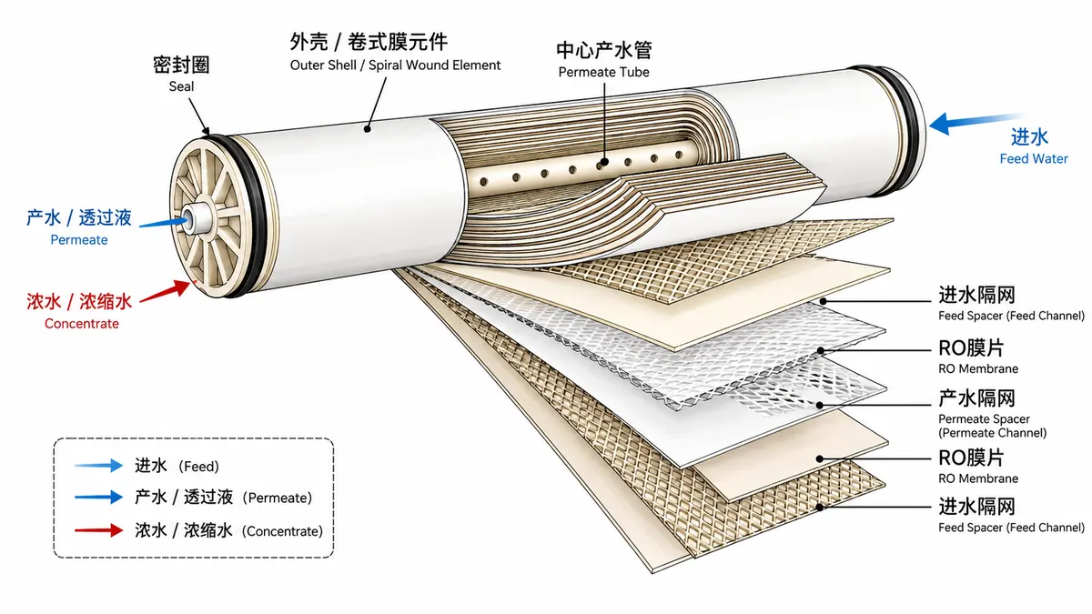 RO Membrane Elements process flowchart